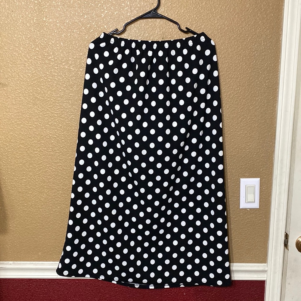 Polka dot midi skirt